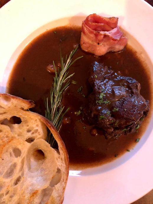 The Rustic Beef Bourguignon with Fig Ginger Whiskey Spread