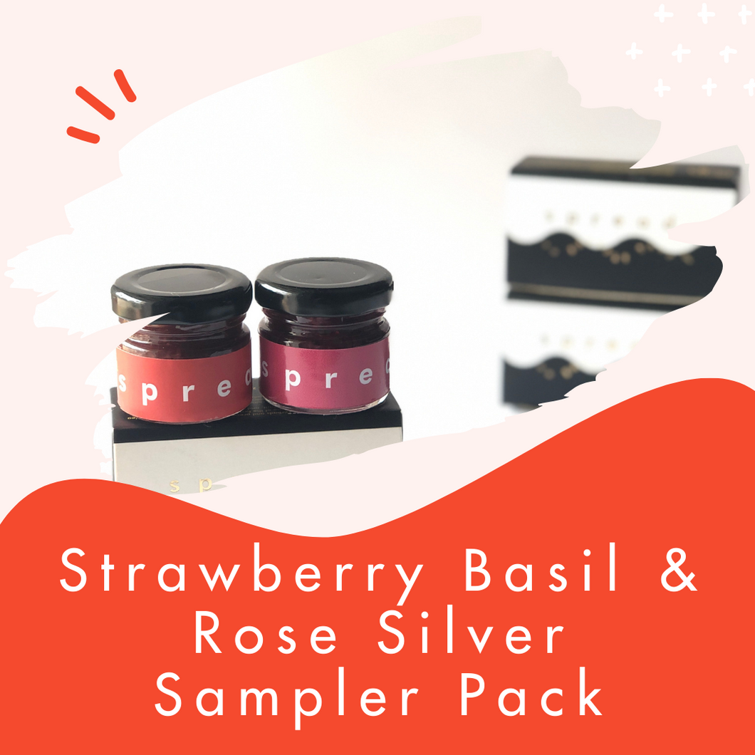 Strawberry Basil and Rose Silver Sampler Box